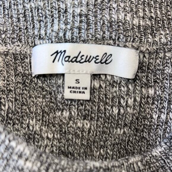 Madewell Sweater Dress Midi Drop Shoulder Minimalist Marled Ribbed Knit - Picture 5 of 9